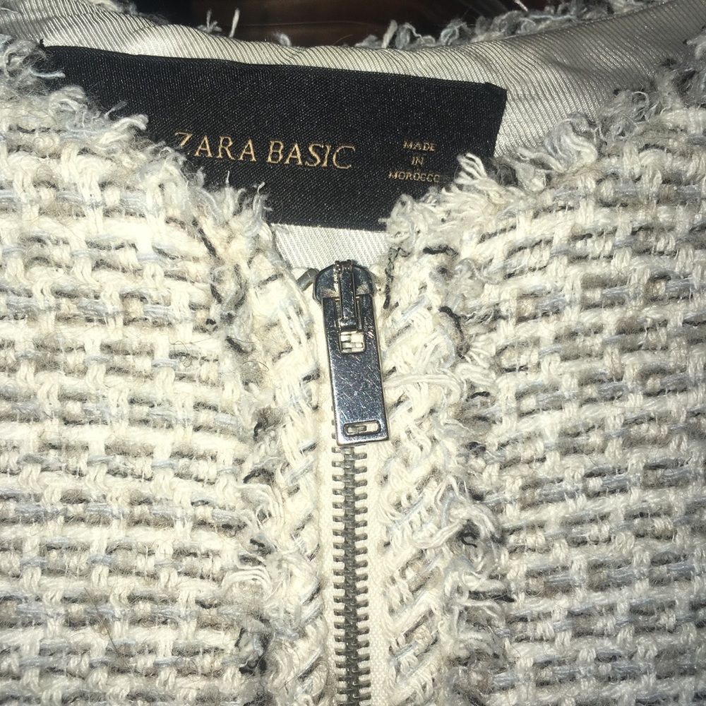 Zara Basic Dress Coat cotton wool blend - Picture 5 of 8